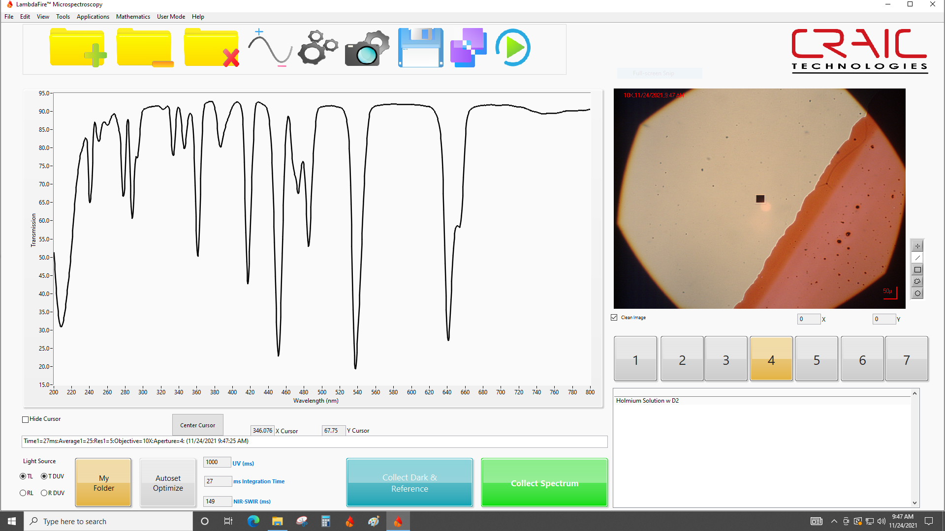 Lambdafire Microspectroscopy Software